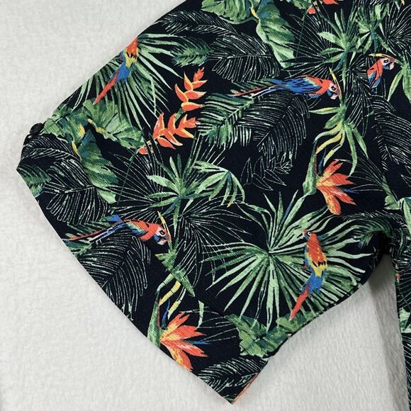 Cubavera Hawaiian Camp Shirt Men's S Button Up Tropical Allover Parrot - Picture 10 of 17